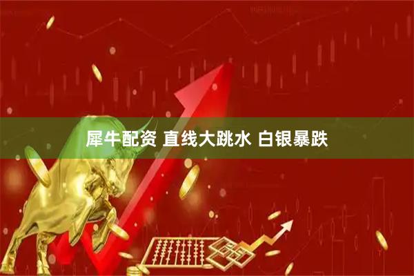 犀牛配资 直线大跳水 白银暴跌