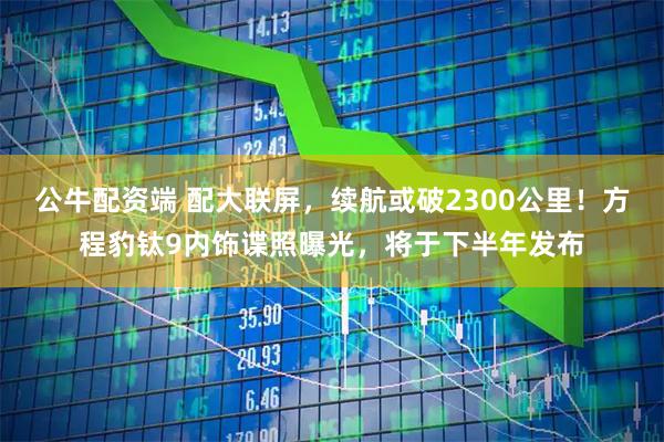 公牛配资端 配大联屏,续航或破2300公里!方程豹钛9内饰谍照曝光,将于下半年发布